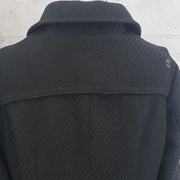 Billabong peacoat tailored basketweave in black Women's Size M - Picture 8 of 15